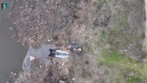 Massive Detonation of A Ukrainian Drone