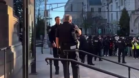 Yale Students being arrested.