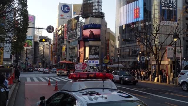 One of the Busiest Intersections in the World : Japan, Tokyo,Shibuya crossing