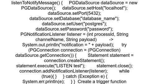 How do I get asynchronous eventdriven LISTENNOTIFY support in Java using a Postgres database