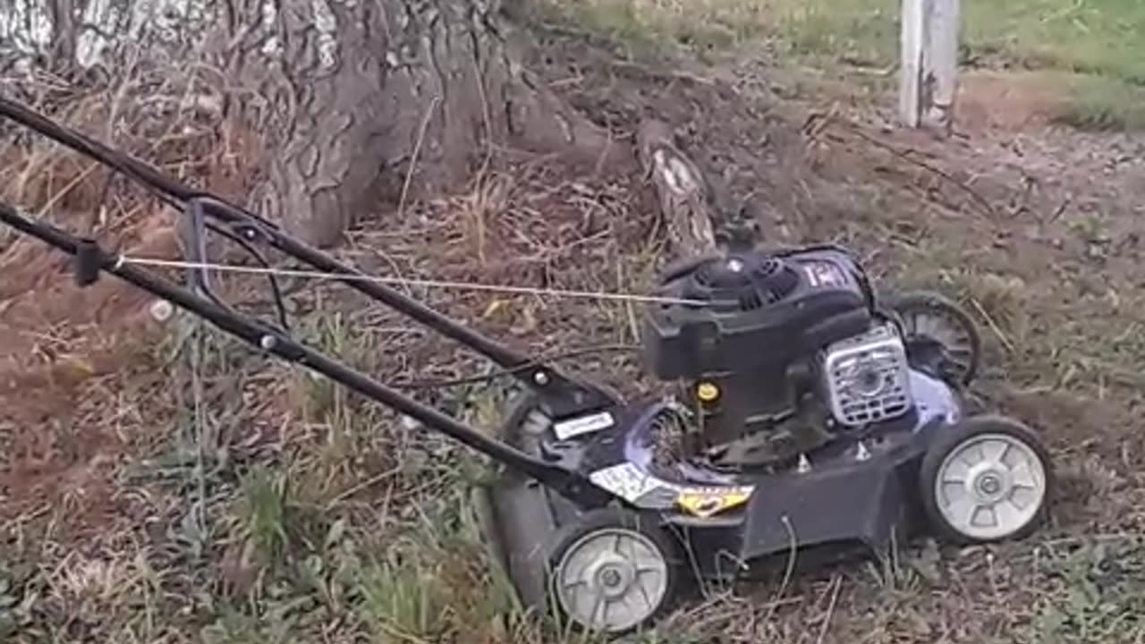 Mowing over a underground yellowjackets nest 😳