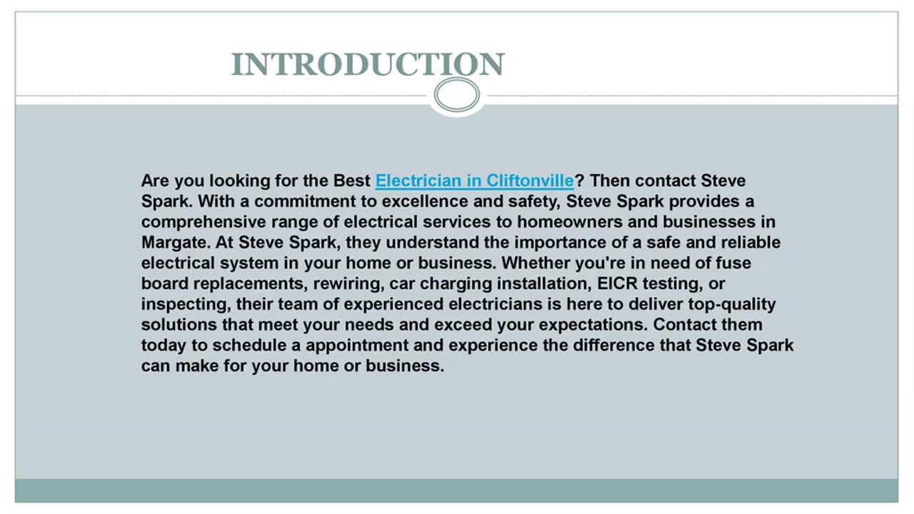 Looking for the best Electrician in Cliftonville