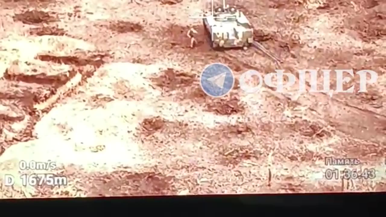 Ukrainian Soldier Tosses a Grenade into a Russian APC