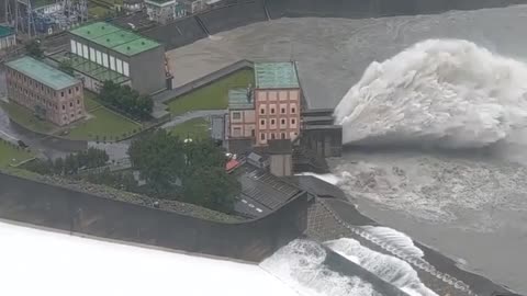 The dam releases the flood