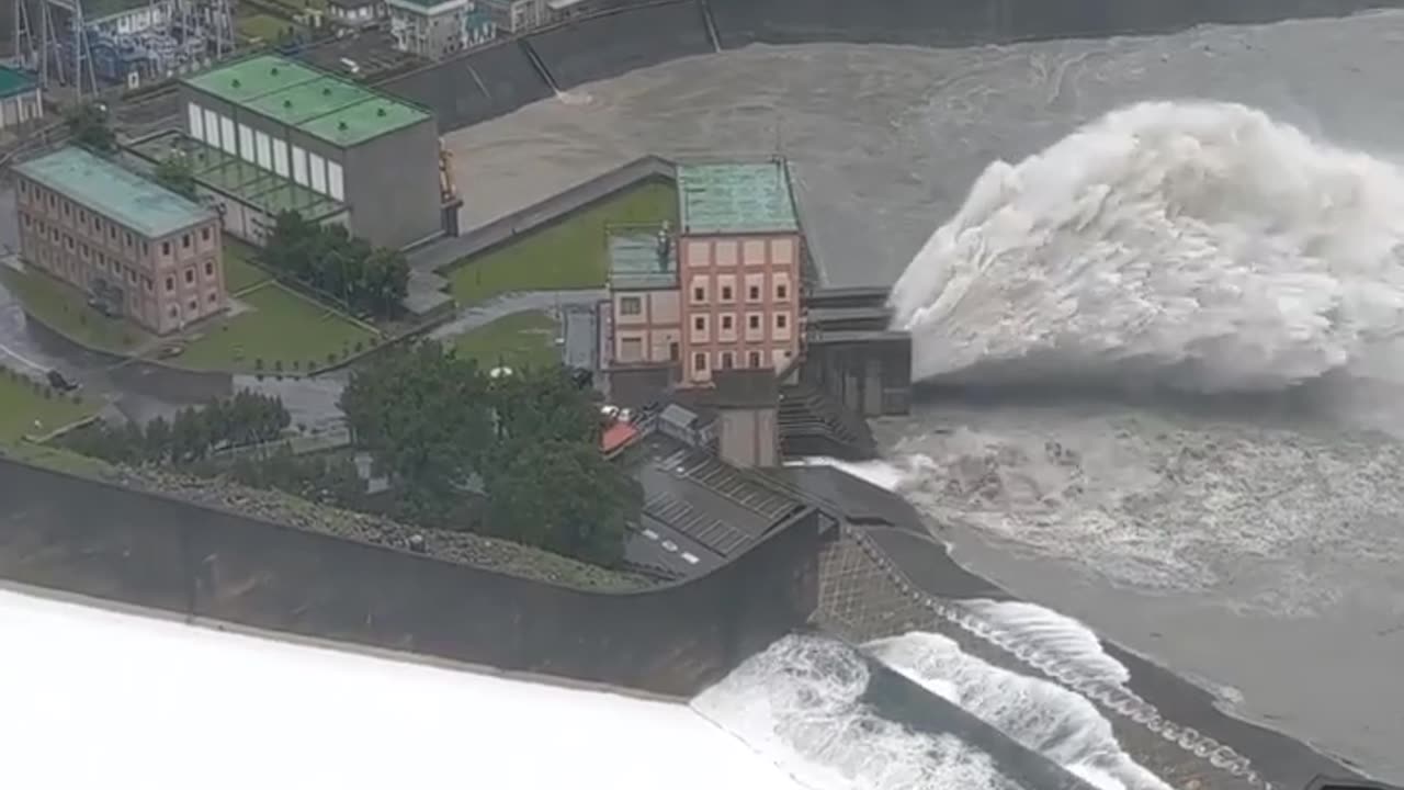 The dam releases the flood