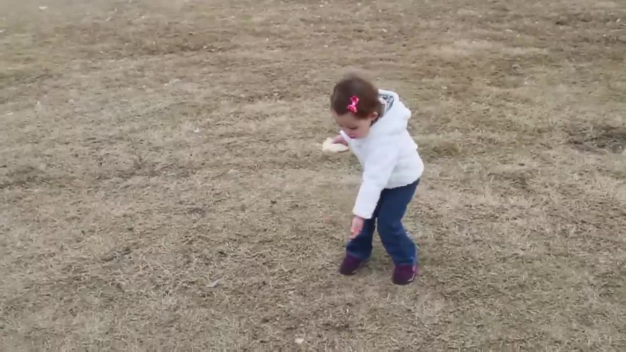 Baby Quinn feeding ducks at the park (CUTE!)