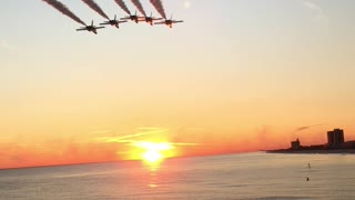 Blue Angels Beach Run at Sunset