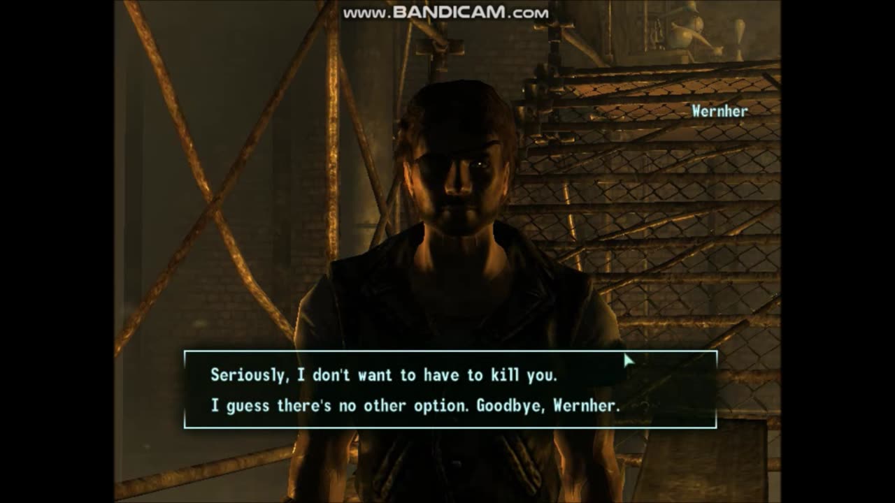 Wernher's Hideout | Dialogue Screenshot - Fallout 3 (2008)