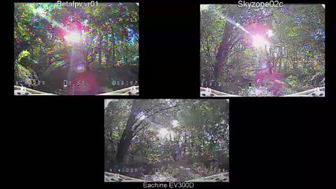 Drone test Betafpv vr01 vs Skyzone sky02c vs Eachine ev300d Penetration Goggle test
