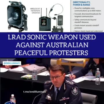 LRAD Sonic weapon used against Australian peaceful protestors