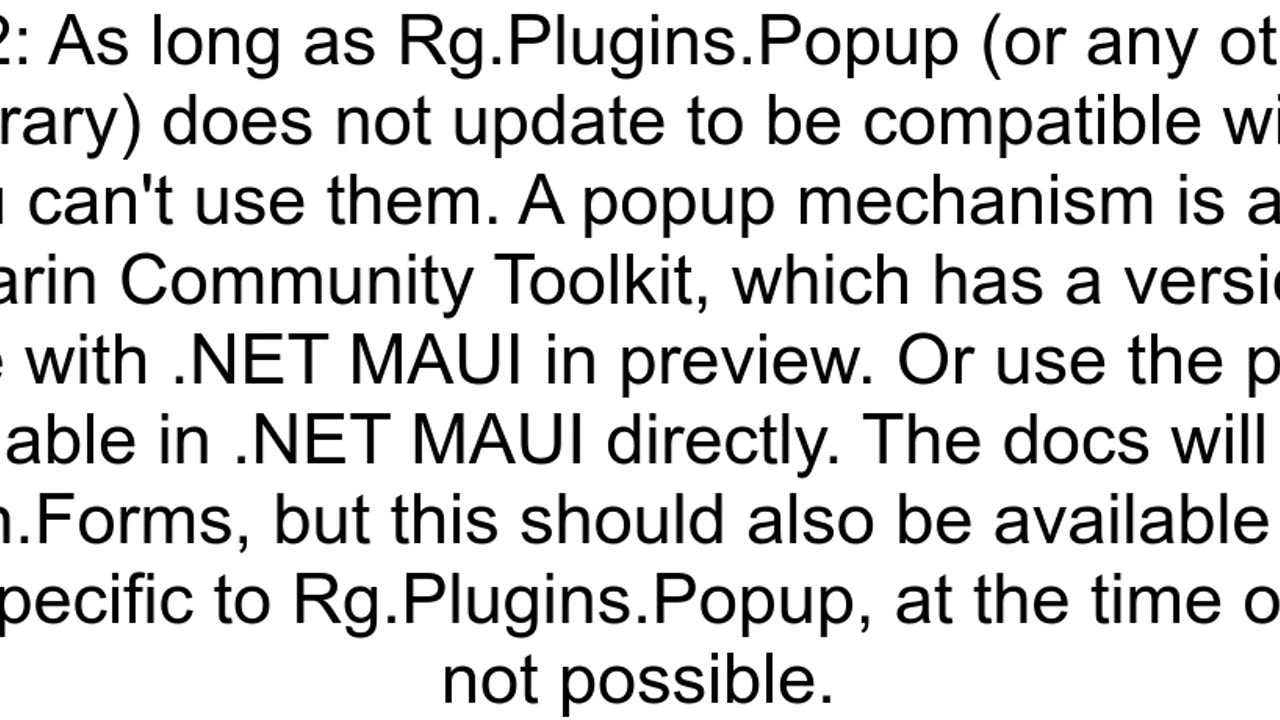 How to implement Popup on NET MAUI application