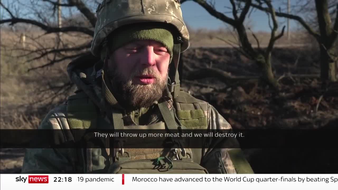 Ukraine War: Sky News team shelters from Russian shells