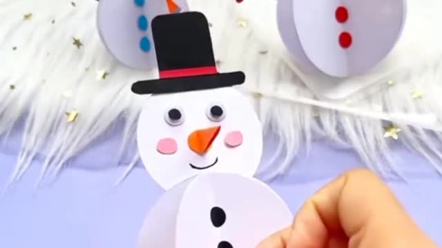 make a snowman out of paper | for Christmas