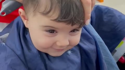 Cute Baby Gets Fresh New Cut