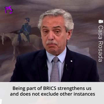 Argentinian president Alberto Fernandez celebrates his country's invitation to join BRICS