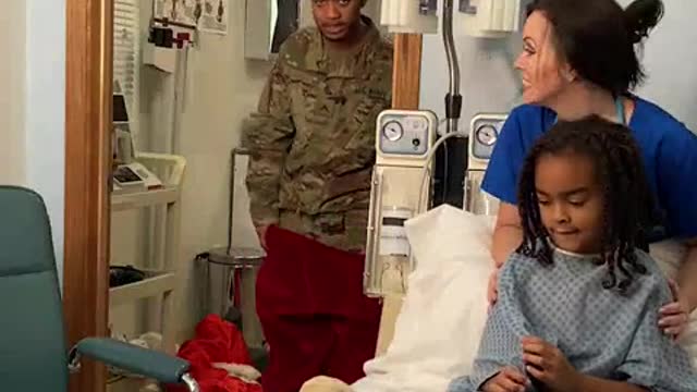 When she realizes SANTA is her DAD!! ❤ (For Entertainment Purposes Only)