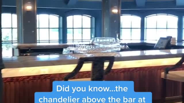 Did you know...the chandelier above the bar at Enchanted Rose