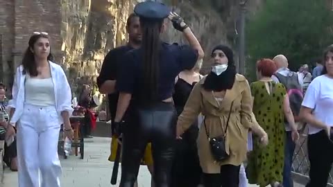 Fake POLICE OFFICER Prank 😨 Checking out strangers 😋