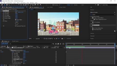 Adobe After Effect – Scooter Moving Animation