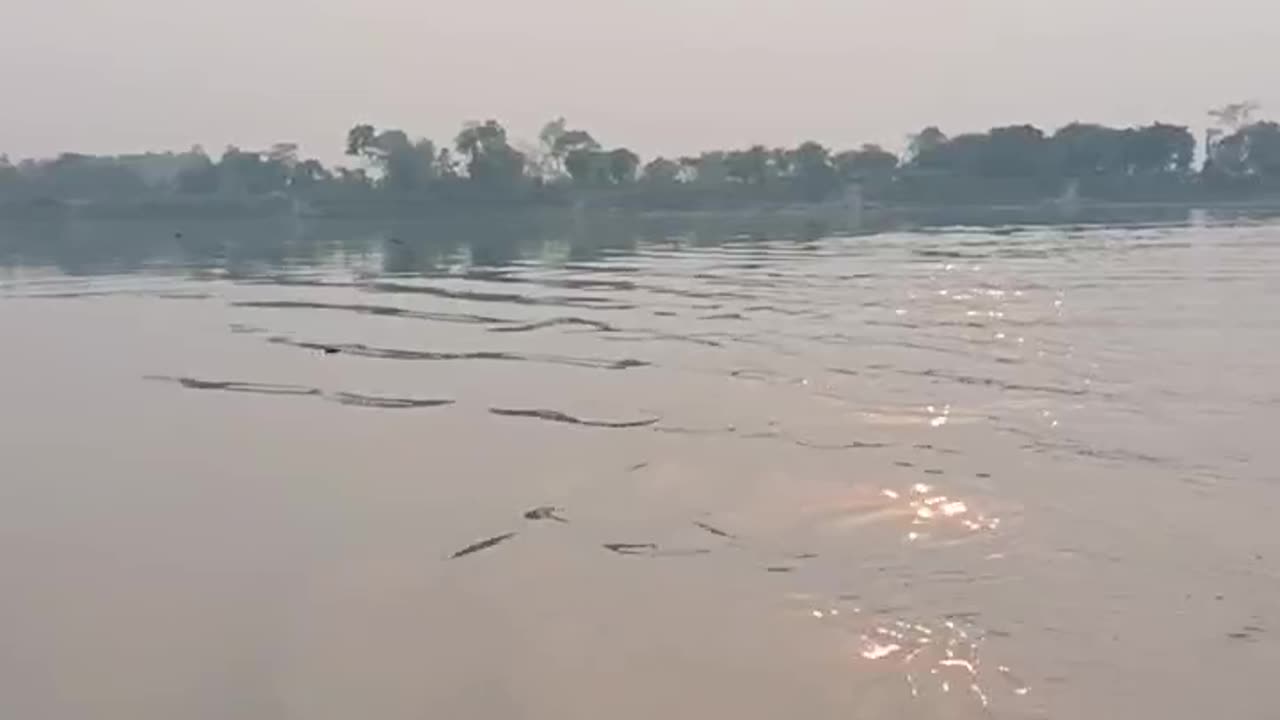 Sunset moment Ganga in India