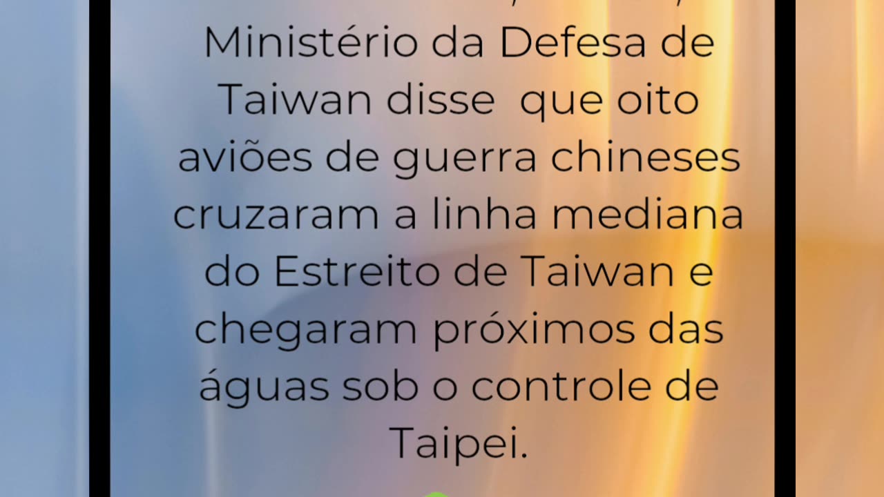 Aviões de guerra cruzam Estreito de Taiwan