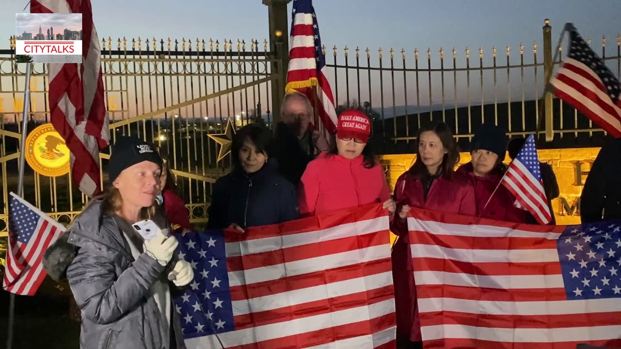 Chinese Americans Join Vigil outside Lewisburg Jail to Show Support to J6 Patriots