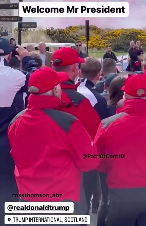 President Trump Receives Warm Welcome @ Trump International Scotland