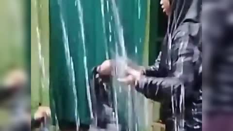 Washing with rain water