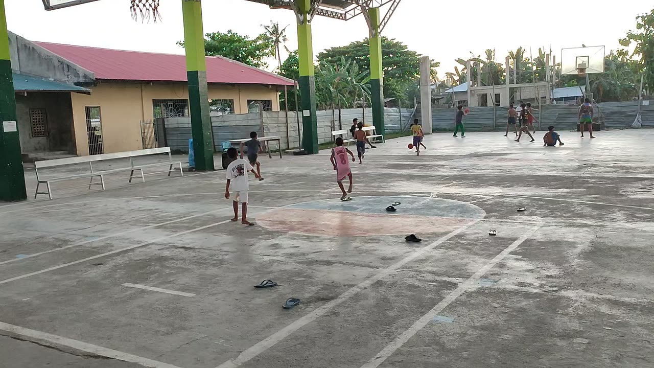 Kids playing Basketball