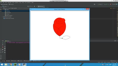 How to draw a Rose flower 🌹using python turtle