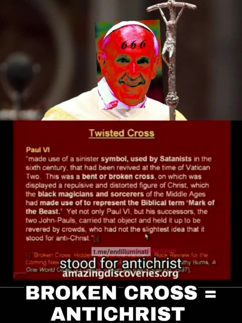 Broken Cross IS USED BY THE POPE AND OTHER SUCH RELIGIOUS FIGURES