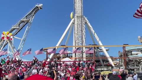 Trump’s Plane Flying Over Wildwood 5/11/24