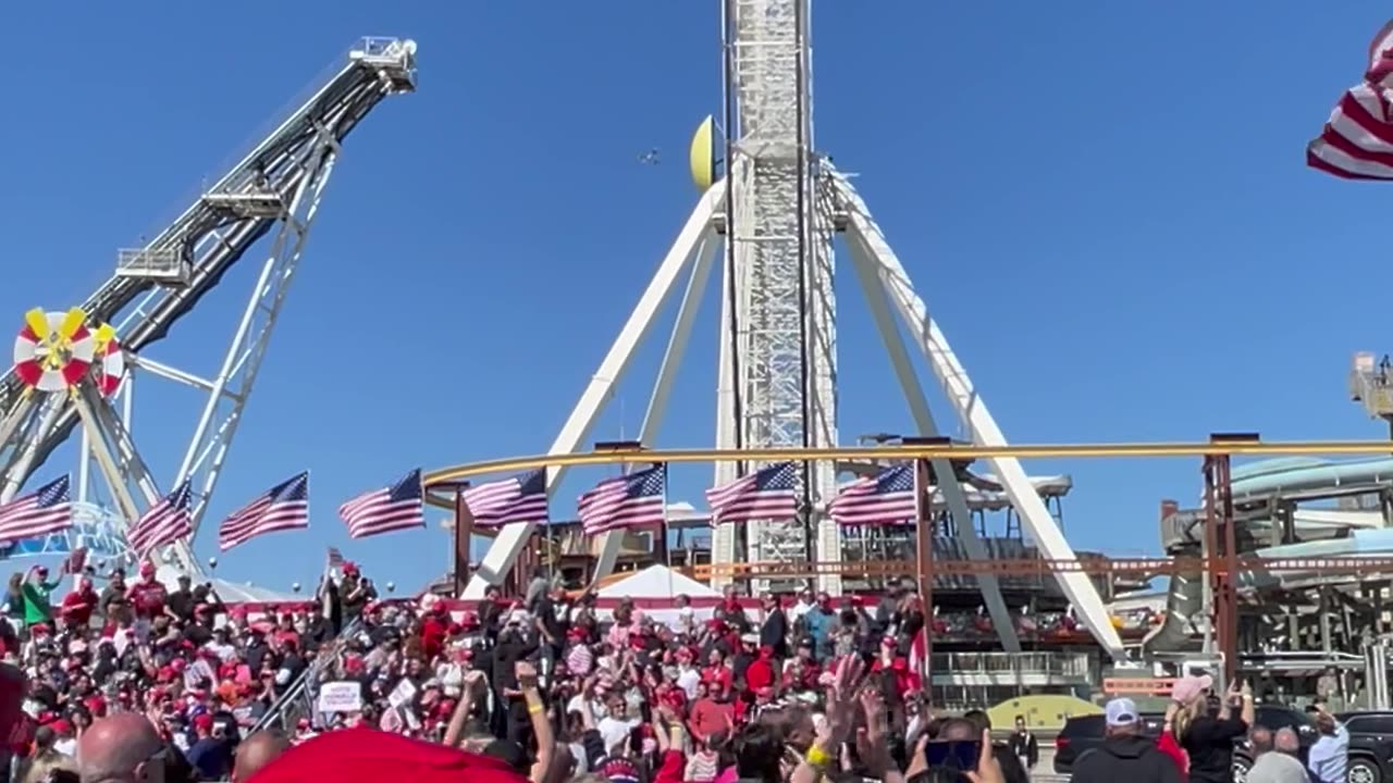 Trump’s Plane Flying Over Wildwood 5/11/24