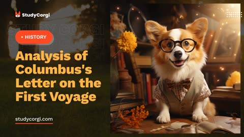 Analysis of Columbus's Letter on the First Voyage - Essay Example