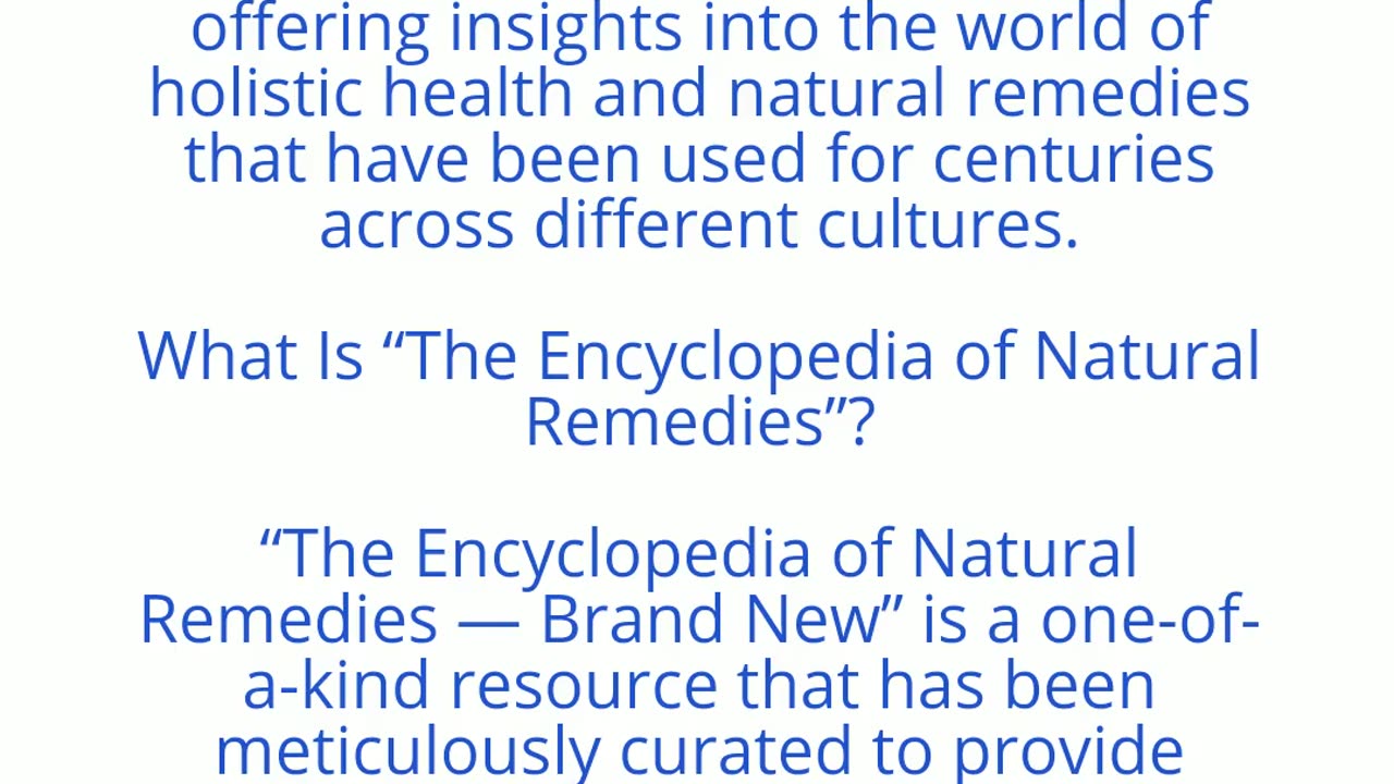 The Encyclopedia of Natural Remedies- Brand New