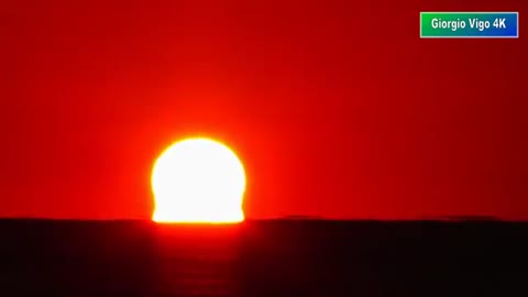 Omega Sun and Fata Morgana Effect in Corsica - The sun NEVER sets on FLAT EARTH