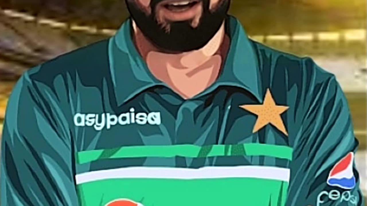 Baber Azam in animated way