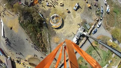 Giant Pumpkin drop Hee Haw Farms