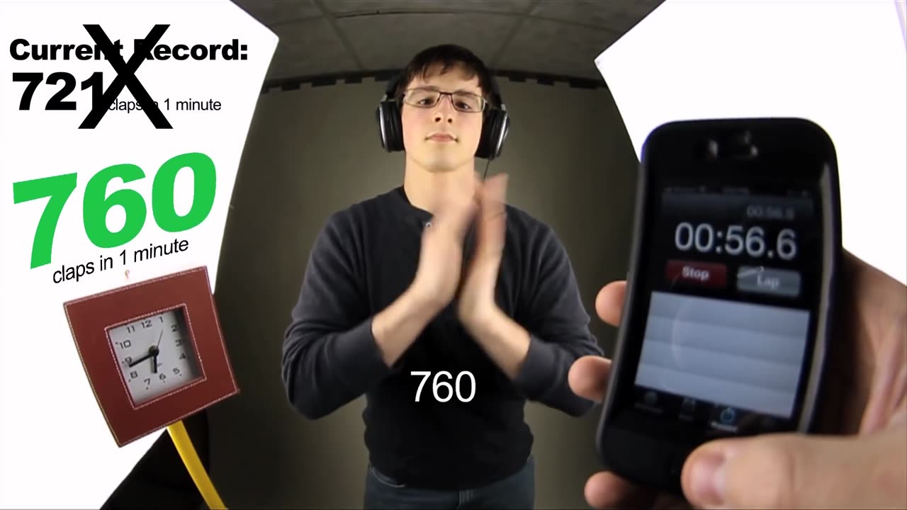 WORLD'S FASTEST CLAPPER (802 claps in 1 minute)