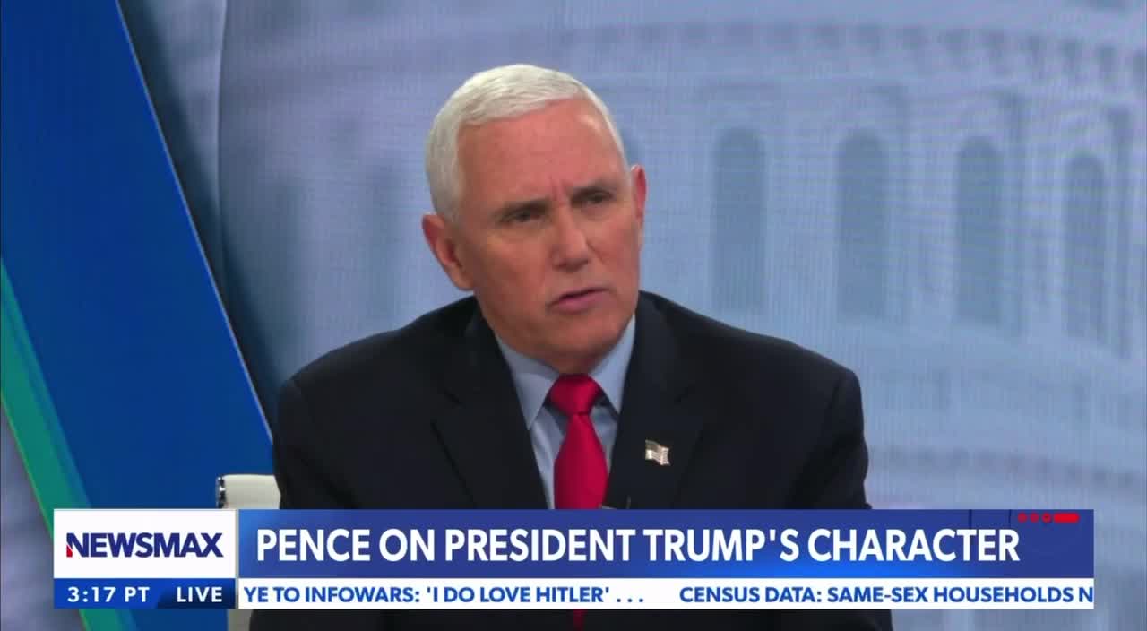 Mike Pence just spoke highly of President Trump on Newsmax