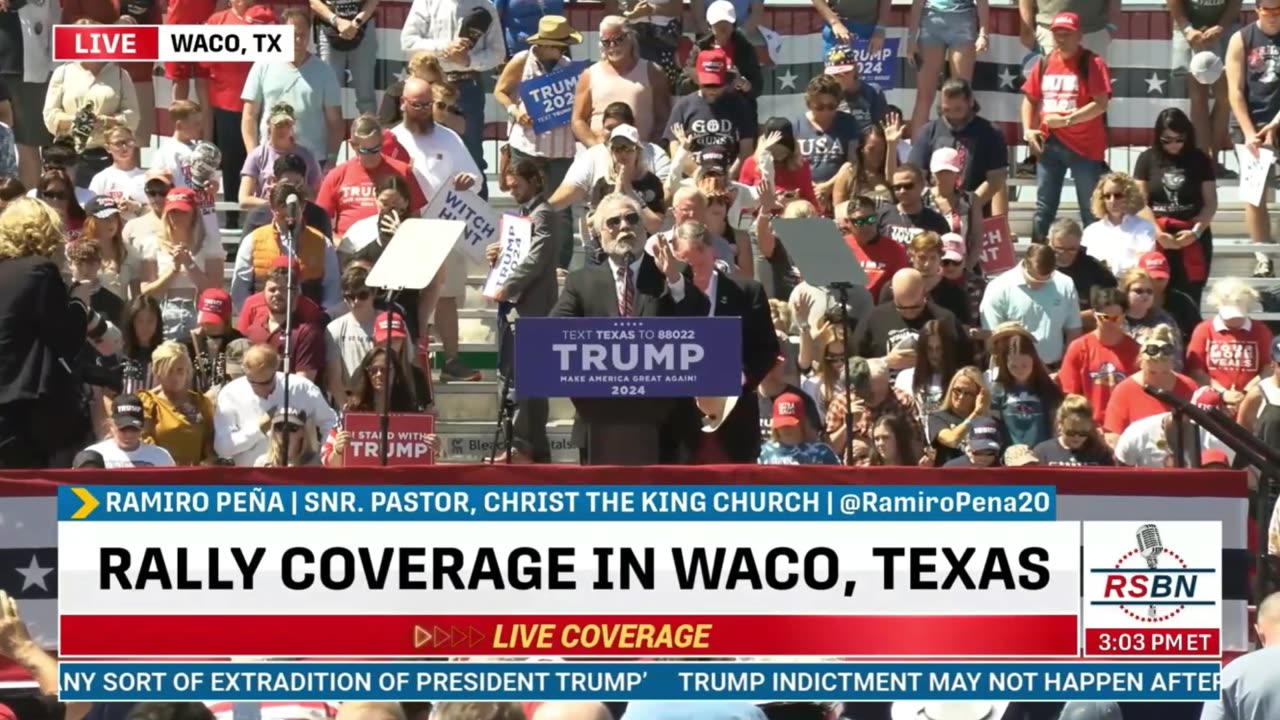 Amazing Prayers from WAKO TX Trump Rally