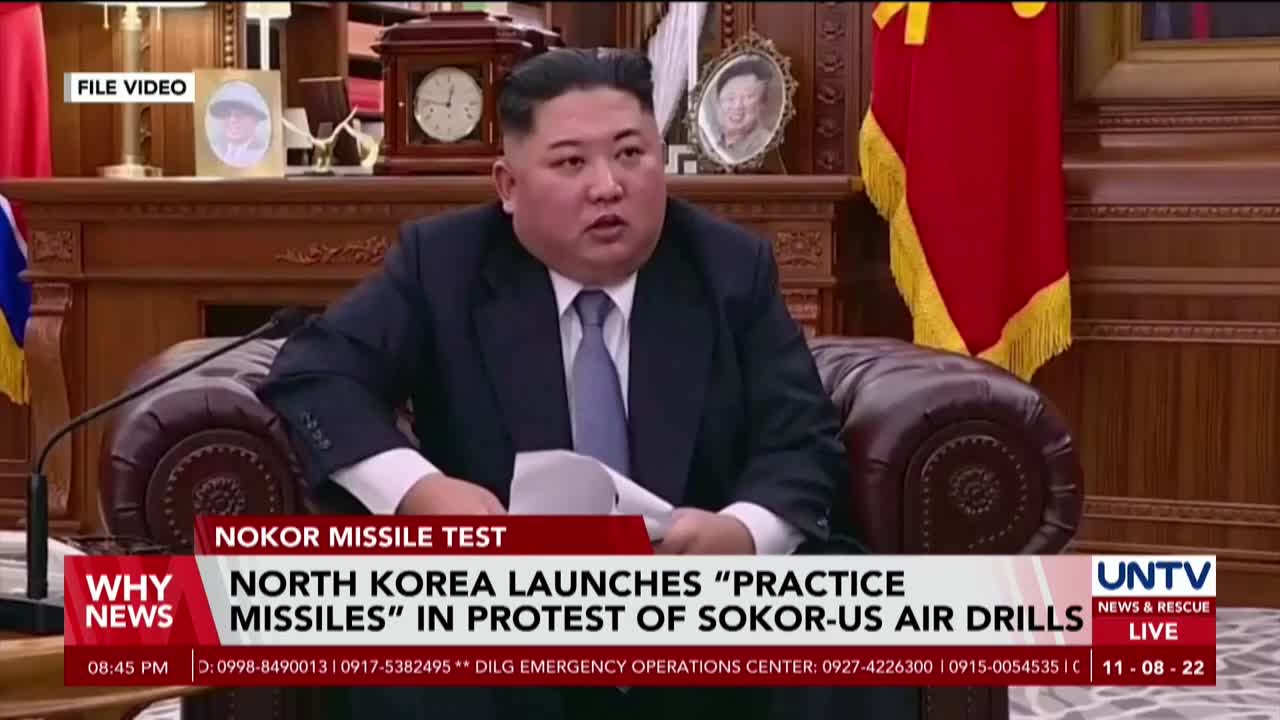 NoKor launches “practice missiles” in protest of SoKor-US air drills