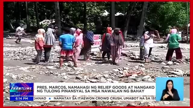 PBBM, namahagi ng relief goods; nangako ng financial aid sa nawalan ng bahay