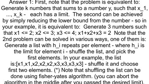 Generate N random numbers in given ranges that sum up to a given sum