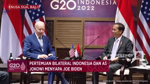 Pertemuan Bilateral Indonesia dan AS, Jokowi Menyapa Joe Biden