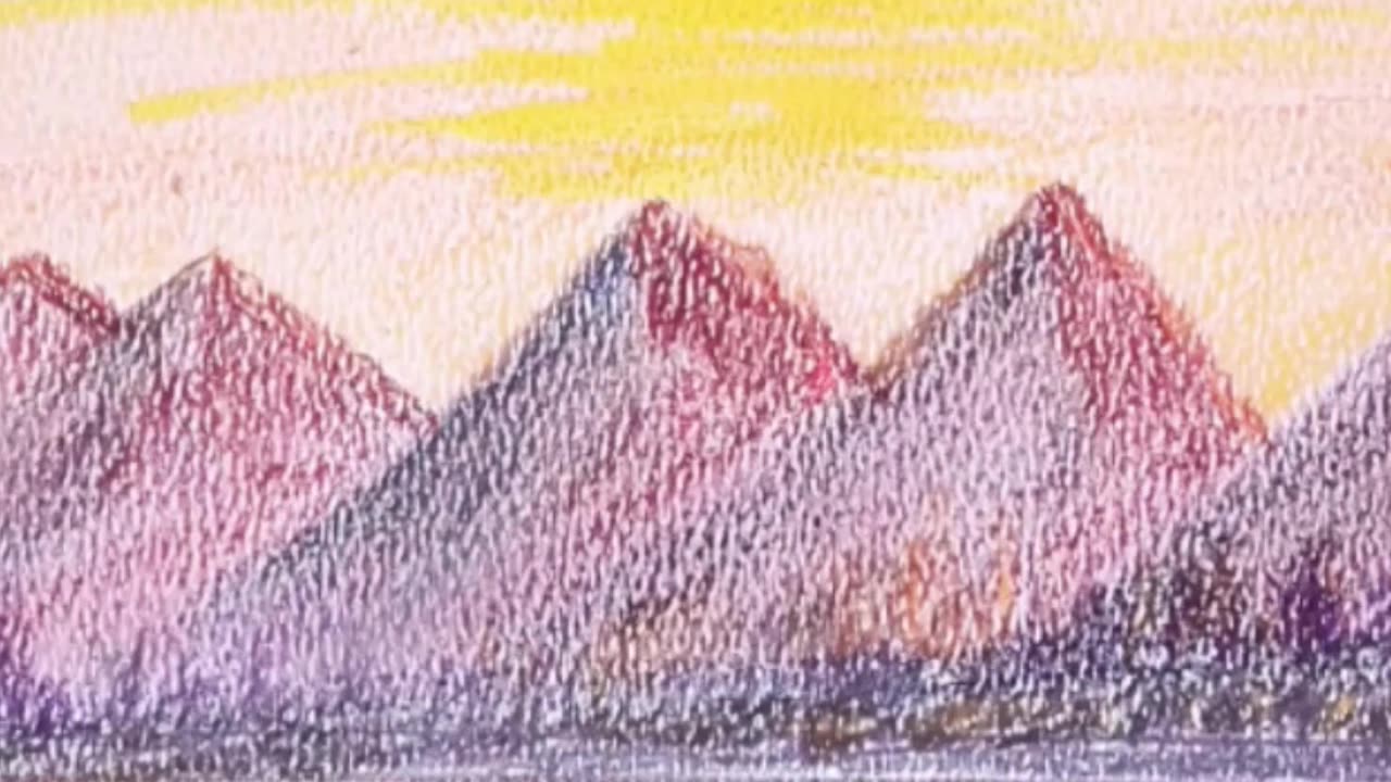 beautiful sunset #acrylicpainitng