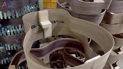 Acoustic Guitar Mass Production Process. 50 Year Old Korean Musical Instrument Factory