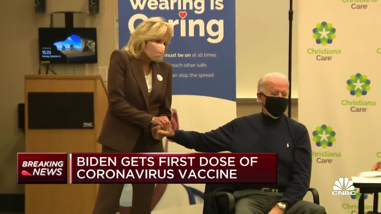 President-elect Joe Biden gets first dose of Covid-19 vaccine