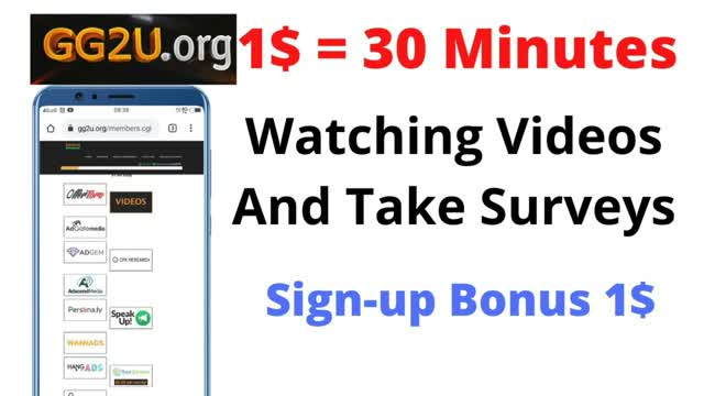 Make Money By Watching Videos & Surveys At GG2U