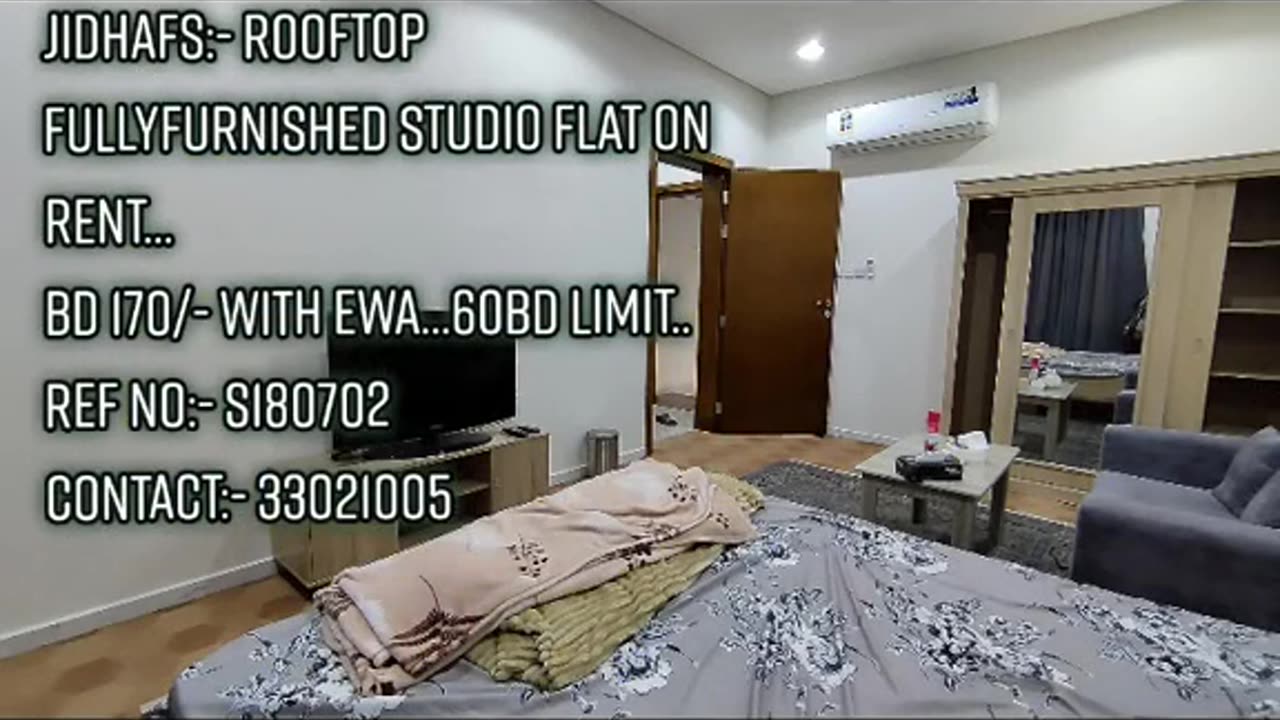 Jidhafs:-Fullyfurnished Studioflat on Rent with Ewa